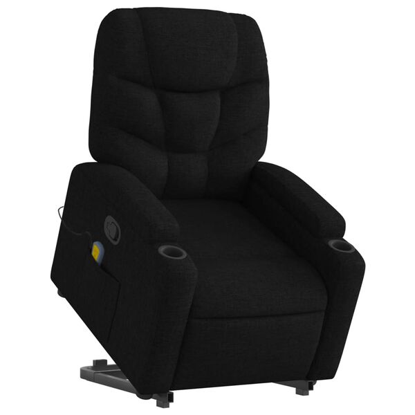 vidaXL Fauteuil de massage inclinable Noir Tissu