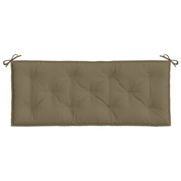 vidaXL Coussin de banc de jardin taupe mélangé 120x50x7 cm tissu