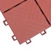 vidaXL Carreaux de terrasse 10 pcs Rouge 30,5x30,5 cm Plastique