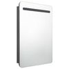 vidaXL Armoire de salle de bain &agrave; miroir LED gris 60x11x80 cm