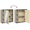 vidaXL Armoire &agrave; miroir de salle de bain ch&ecirc;ne sonoma bois ing&eacute;nierie