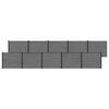 vidaXL Panneau de cl&ocirc;ture 10 pcs WPC et Aluminium Gris