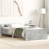 vidaXL Cadre de lit sans matelas gris b&eacute;ton 100x200 cm