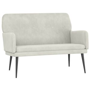 vidaXL Banc Cr&egrave;me 108x79x79 cm Velours