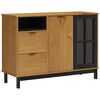 vidaXL Buffet avec porte vitr&eacute;e FLAM 110x40x80 cm bois massif de pin