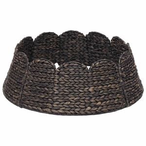 vidaXL Collier de sapin de No&euml;l Rond Noir Diam. 45 x 22 cm