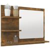 vidaXL Miroir de bain Chêne fumé 60x10,5x45 cm Bois d'ingénierie