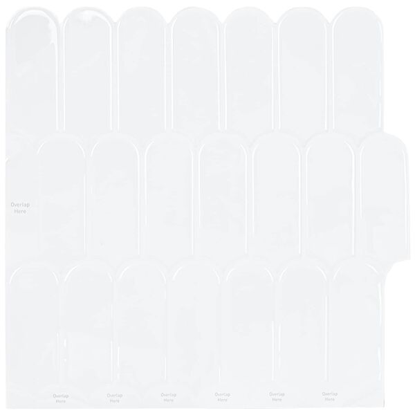 vidaXL Autocollants D&eacute;coratifs 10 pcs Blanc 30 x 30 x 0,8 cm