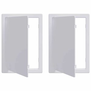 vidaXL Panneaux d'Accès 2 pcs Blanc 23 x 15 x 2 cm Plastic ABS
