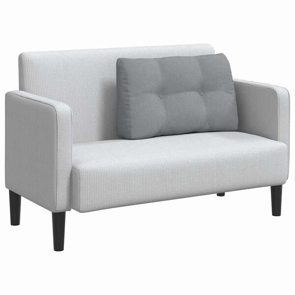 vidaXL Coussin de Dos Gris clair 80 x 24 x 50 cm tissu