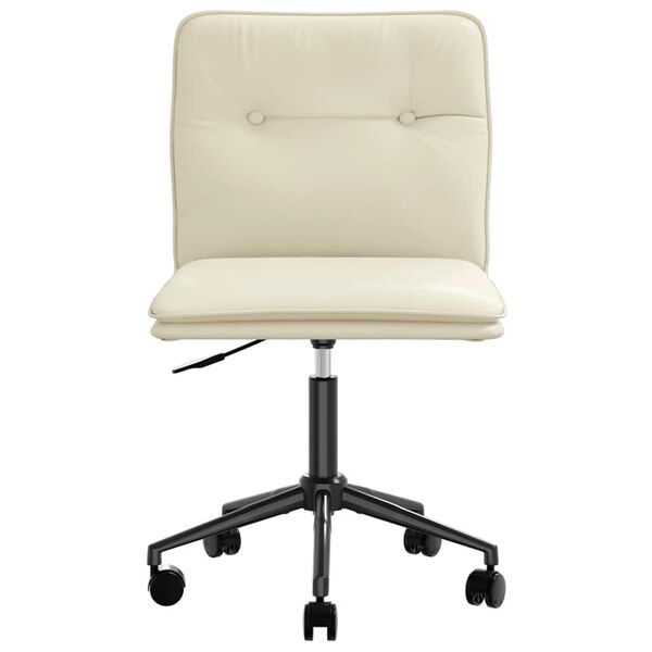 vidaXL Chaises à manger lot de 2 crème similicuir