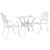 vidaXL Ensemble de tables de jardin 3 pcs Blanc Aluminium coul&eacute;