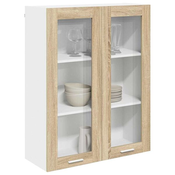 vidaXL Armoire suspendue avec stockage Ch&ecirc;ne Sonoma 80 x 31 x 100 cm
