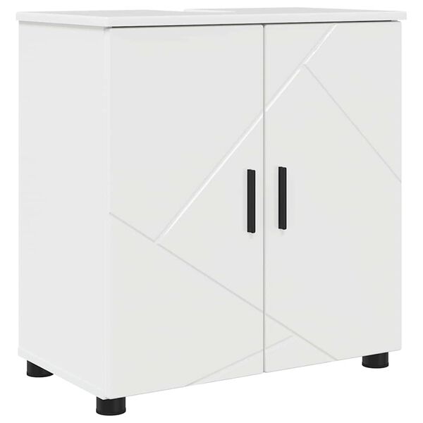 vidaXL Cabinet de salle de bain Blanc brillant 61 x 35 x 64 cm