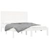 vidaXL Cadre de lit sans matelas blanc 140x200 cm bois massif