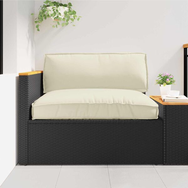 vidaXL Set de coussins de palette 2 pcs Cr&egrave;me Tissu Oxford