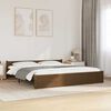 vidaXL Cadre de lit sans matelas marron miel bois massif 200x200 cm