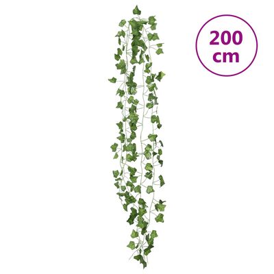 vidaXL Guirlandes de lierre artificielle 12 pcs vert 200 cm