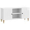 vidaXL Meuble TV Blanc brillant 102 x 34,5 x 50 cm Bois d'ing&eacute;nierie