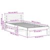 vidaXL Cadre de lit avec t&ecirc;te de lit Naturel 75 x 190 cm Pin massif