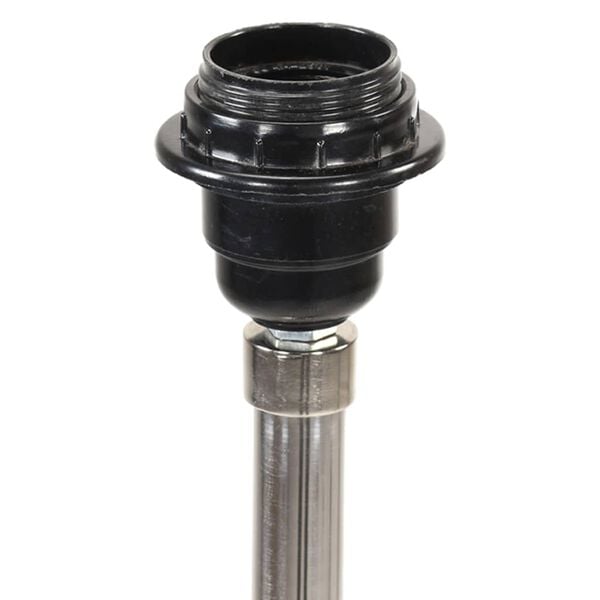 vidaXL Lampadaire &agrave; tr&eacute;pied Marron miel et noir Bois de teck 141 cm