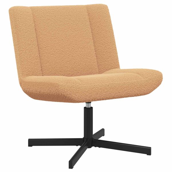 vidaXL Chaise pivotante Beige 63 x 75 x 76 cm Peau de mouton