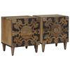 vidaXL Cabinet de chevet 2 pcs Marron 40 x 33,5 x 46 cm