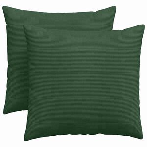 vidaXL Coussins de canap&eacute; 2 pcs Vert fonc&eacute; 45 x 45 cm