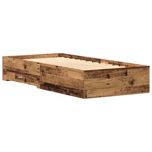 vidaXL Cadre de lit Bois Ancien 90 x 200 cm Bois d'ing&eacute;nierie