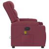 vidaXL Fauteuil de massage inclinable Rouge bordeaux Tissu