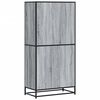 vidaXL Buffet haut sonoma gris 68x35x139 cm bois d'ing&eacute;nierie