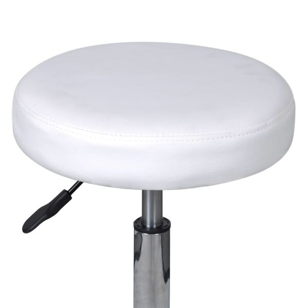 vidaXL Tabouret de bureau Blanc