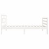 vidaXL Cadre de lit sans matelas blanc 75x190 cm bois massif