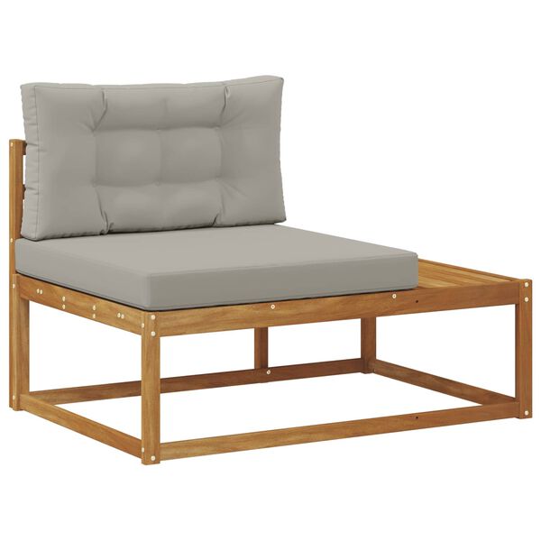 vidaXL Ensemble de canap&eacute;s d'ext&eacute;rieur 3 Pi&egrave;ce Gris Naturel et Clair