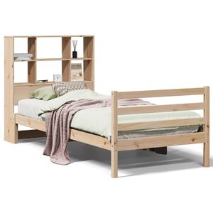 vidaXL Lit biblioth&egrave;que sans matelas 90x190 cm bois de pin massif