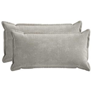 vidaXL Housse de coussin 2 pcs HOUTEN Gris clair 40 x 80 cm