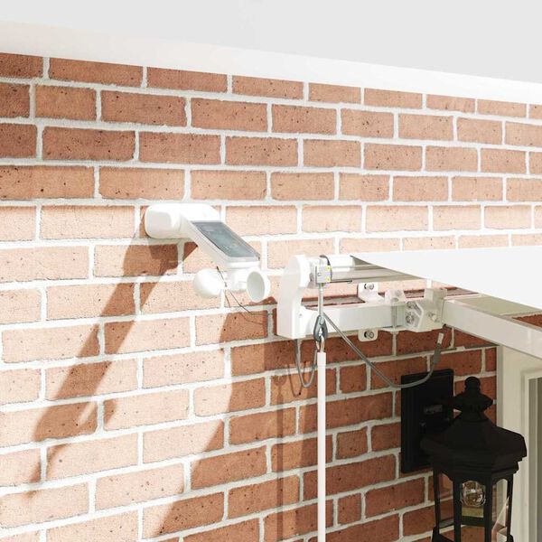 vidaXL Auvent R&eacute;tractable Blanc 400 &times; 300 cm Polyester et m&eacute;tal