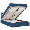 vidaXL Lit ottoman avec matelas bleu 120x200 cm tissu