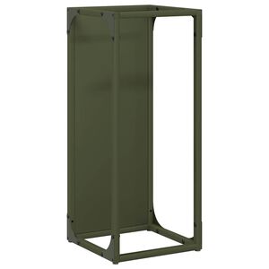 vidaXL Portant de bois chauffage vert olive 25x25x60 cm