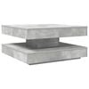 vidaXL Table basse rotative &agrave; 360 degr&eacute;s gris b&eacute;ton 70x70x34,5 cm