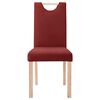 vidaXL Chaises &agrave; manger lot de 2 rouge bordeaux tissu