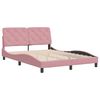 vidaXL Cadre de lit sans matelas rose 140x190 cm velours