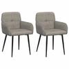 vidaXL Chaises de salle &agrave; manger 2 pcs Simili daim Gris clair