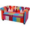 vidaXL Canap&eacute; Chesterfield 2 places tissu
