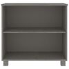 vidaXL Buffet HAMAR Gris clair 85x35x80 cm Bois massif de pin