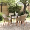 vidaXL Ensemble de salle &agrave; manger pour jardin 5 pcs Beige polyrotin