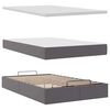 VidaXL Cadre de lit ottoman avec matelas gris 120x190 cm similicuir