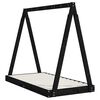 vidaXL Cadre de lit pour enfant noir 70x140 cm bois de pin massif