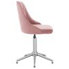 vidaXL Chaises pivotantes &agrave; manger lot de 2 rose velours