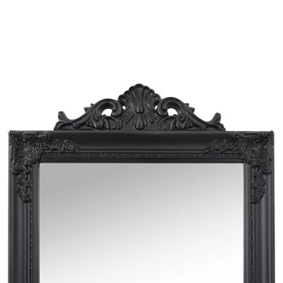 vidaXL Miroir sur pied Noir 40x160 cm
